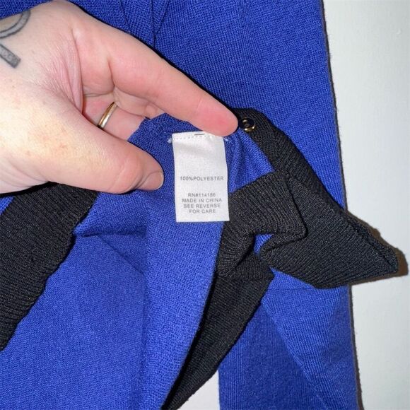 89th & Madison Women's XL Blue Cardigan Sweater V-Neck Long Sleeve - Picture 7 of 8